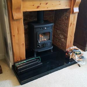 Fireplace Recess Brick Effect Image
